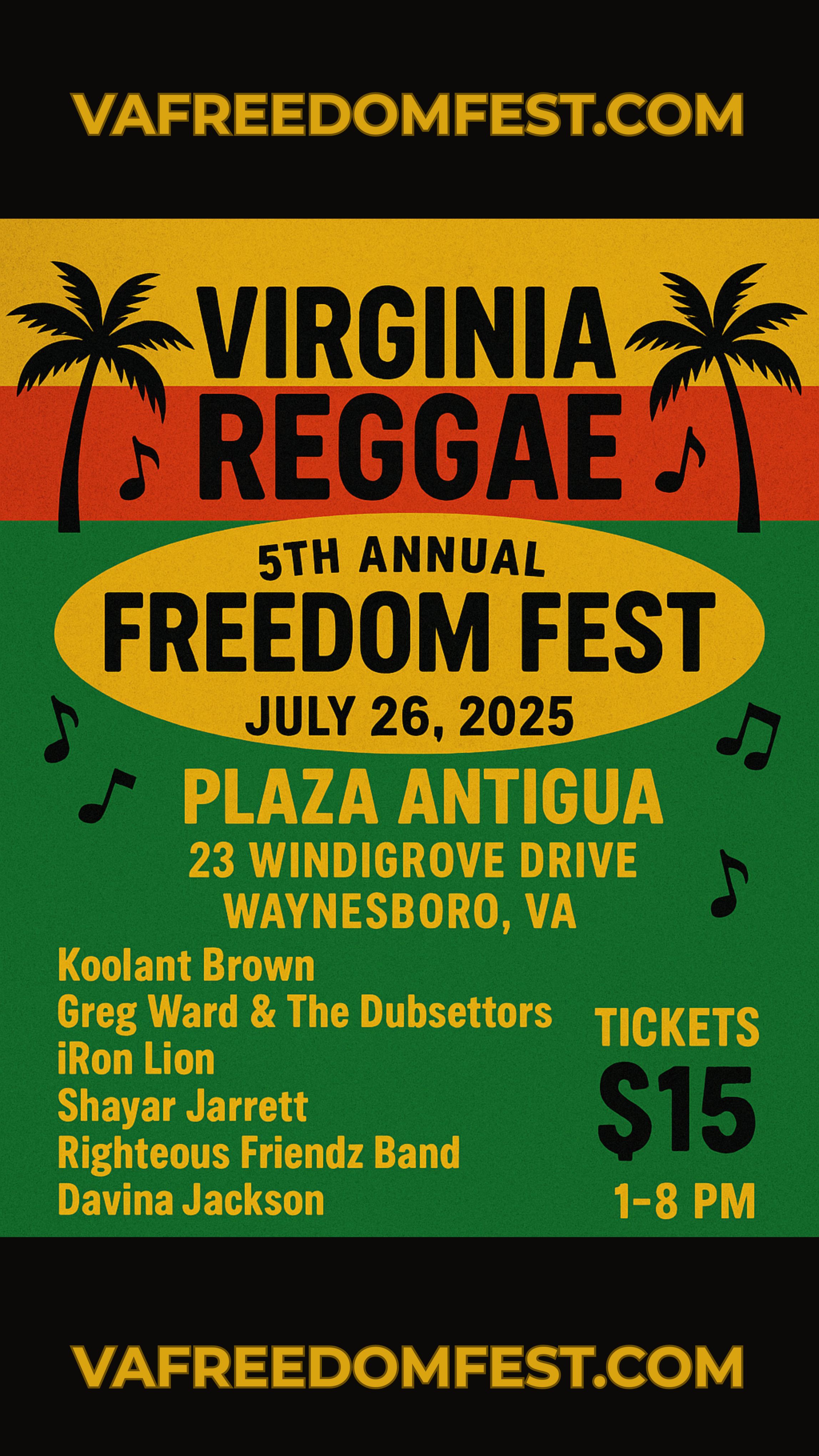 Virginia Reggae Freedom Fest 2025 - 5th Annual